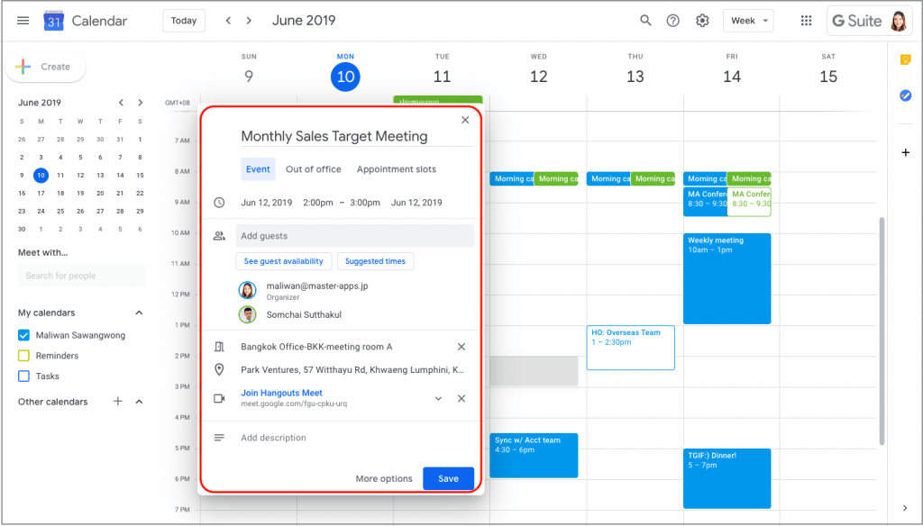 Easily create an event on Calendar with the details, only one click! -  Street Smart